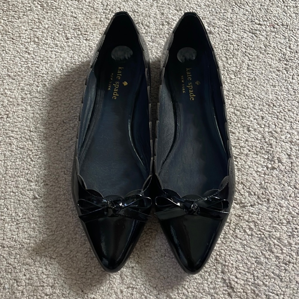 Kate spade black bow flats size 8